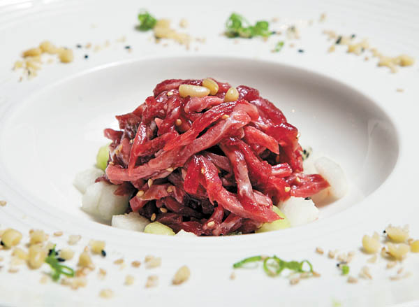 Sogeum yukhoe (salted raw beef) 