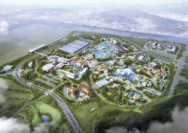 Computer image of the Universal Studios to be built in Songsan Green City in Hwaseong, Gyeonggi. [K-WATER]