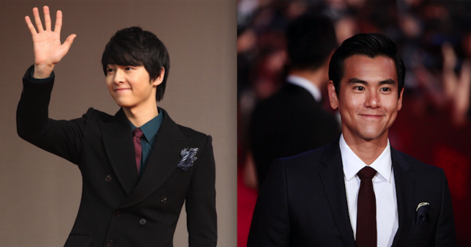 Song Joong-Ki (L) at the 2011 Mnet Asian Music Awards and Eddie Peng at The 18th Shanghai International Film Festival. (Photo : Getty Images/Chris McGrath & Kevin Lee)