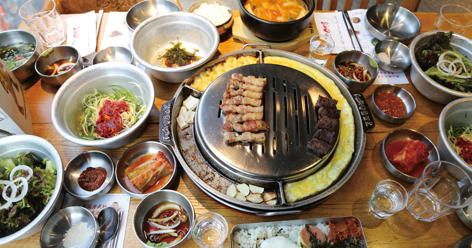 The table at Kang Ho Dong Baekjeong [Image in courtesy of www.678us.com]