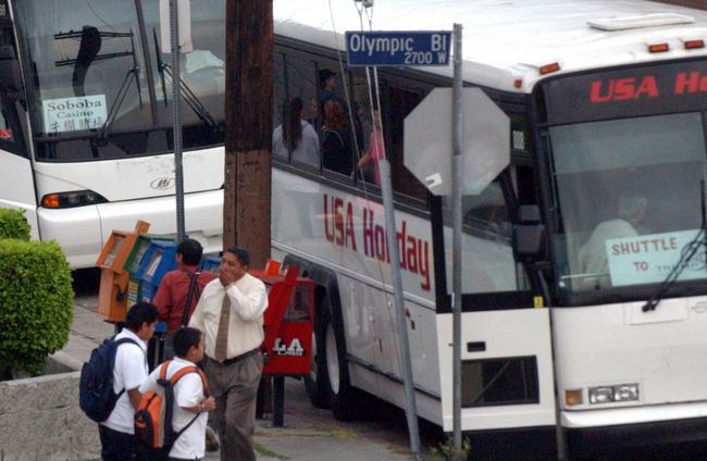 The USA Holiday bus was boarding passengers in Los Angeles Koreatown on Oct. 23. Not too long after, it crashed into a truck near Palm Springs.