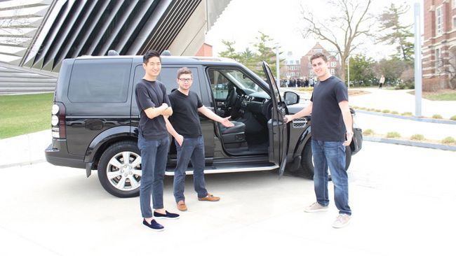 An app allows users to get picked up in their own cars. From the left; DriverOnTap chief technology officer Hyuk-joo Kwon, founder Jose Ramirez and marketing director Alex Riguardi. 