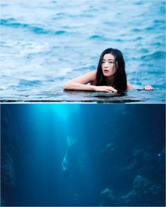 Actress Jun Ji-hyun transforms into a mermaid in drama 'Legend of the Blue Sea' (Image in courtesy of KBS).