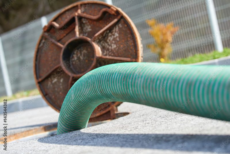 Emptying septic tank, cleaning the sewers Septic cleaning and sewage removal. Emptying household septic tank. Cleaning sludge from septic system.