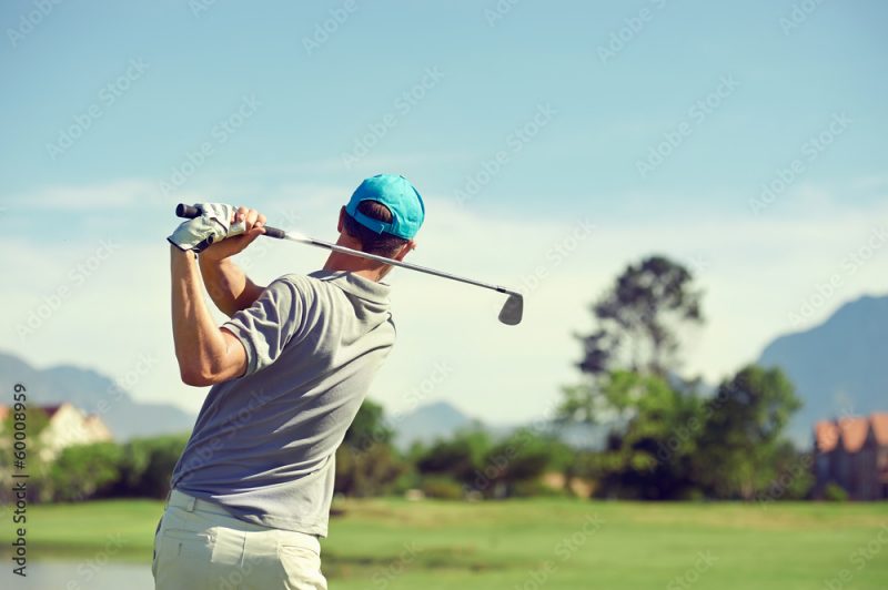 golf shot man