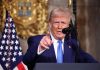 Trump Says States Are Injecting DEI Into “Woke AI,” Threatening Growth U.S. President Donald Trump speaking and pointing during remarks at Mar-a-Lago