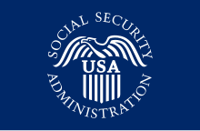 A still image of the Social Security Administration (SSA) flag, representing the agency where Korean SSA employee Kim Dae-Sung worked before pleading guilty to soliciting prostitution.