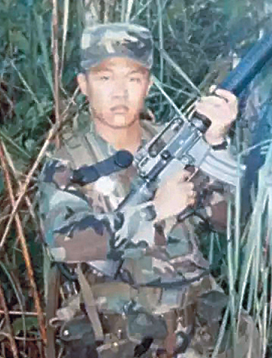 Korean American Army veteran Sejun Park during deployment in Panama