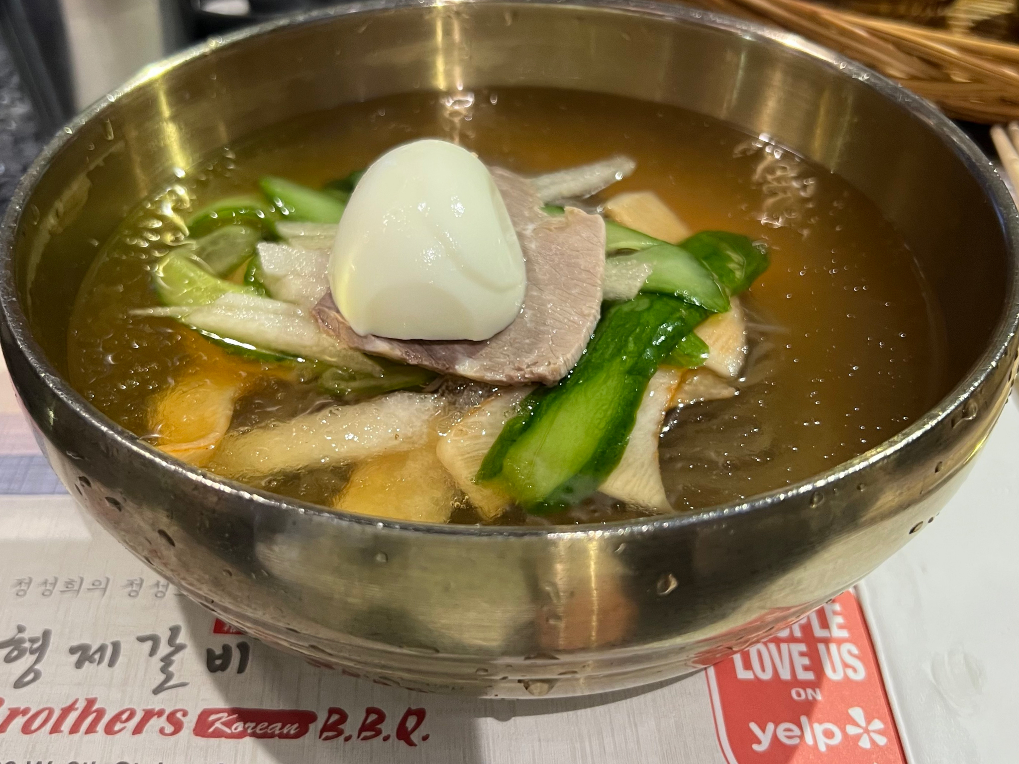 Pyongyang naengmyeon noodles Hyeongje Galbi LA Koreatown summer dish