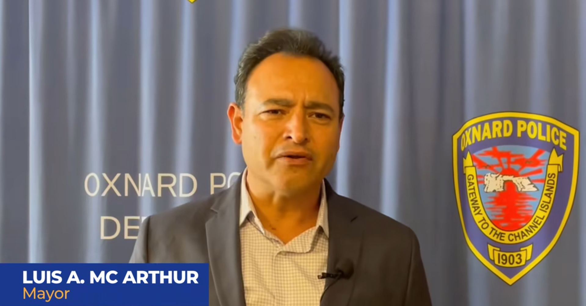 Oxnard Mayor Luis McArthur speaks out against ICE raids in a Facebook video