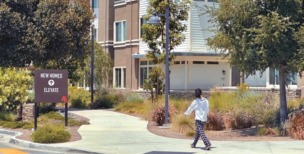 A newly built housing community in Irvine