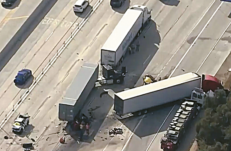 Undocumented trucker crash on Interstate 10 in Ontario kills three and injures two amid California CDL crackdown