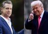If California’s Elections Are Clean, Why Fear Federal Eyes on Prop 50 Vote? Gavin Newsom and Donald Trump shown side by side amid growing tension over federal election monitors in California.