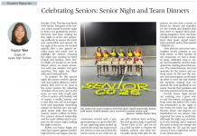 Celebrating Seniors: Senior Night and Team Dinners