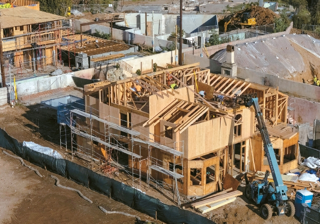 Rebuilding in progress in Pacific Palisades