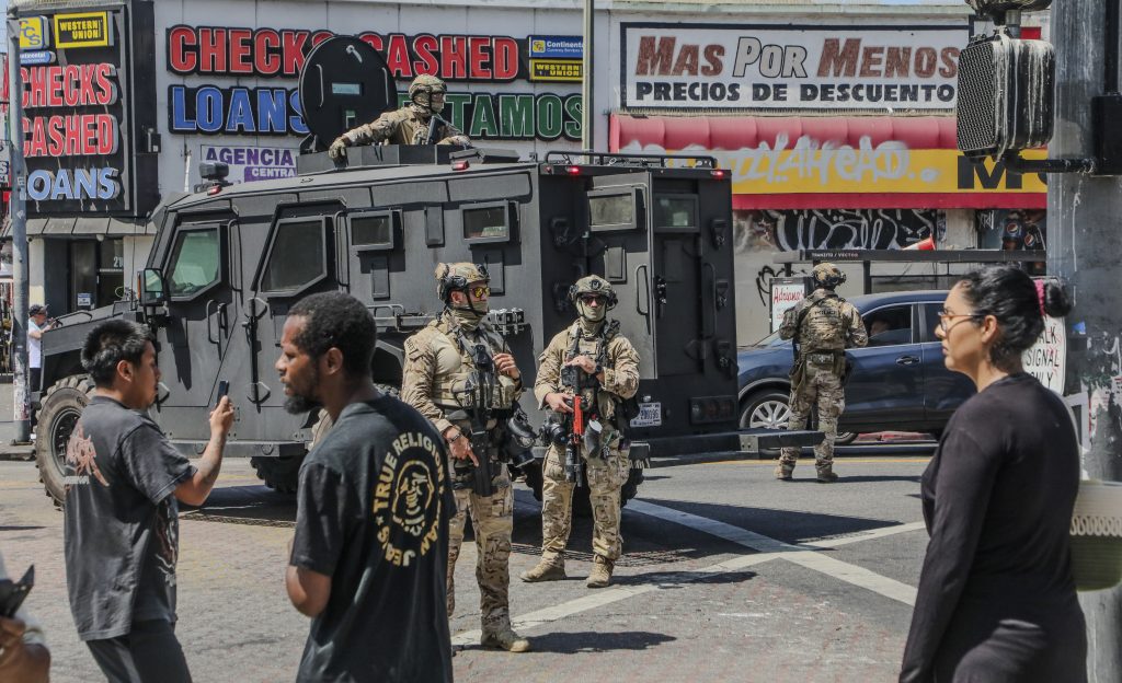 U.S. border officers conduct immigration enforcement at MacArthur Park