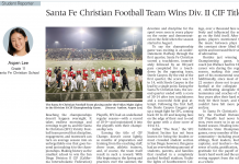 Santa Fe Christian Football Team Wins Div. II CIF Title
