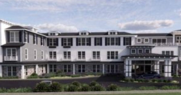 A rendering of the Ivy Park at Arcadia senior housing project, set to provide 100 units of affordable and assisted living by 2027. Courtesy of R.D. Olson Construction