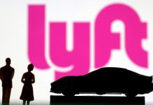 Lyft teen accounts launch with PIN, tracking tools Lyft teen accounts illustration showing a silhouetted car and two figures in front of the Lyft logo