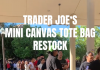 Trader Joe’s Mini Canvas Tote Bag Restocked Trader Joe's Mini Canvas Tote Bag Restocked