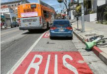Los Angeles Generates Nearly $20 Million from AI Bus Lane Enforcement Program Northbound bus lane on Alvarado Street near Koreatown in Los Angeles used for AI enforcement of illegal parking